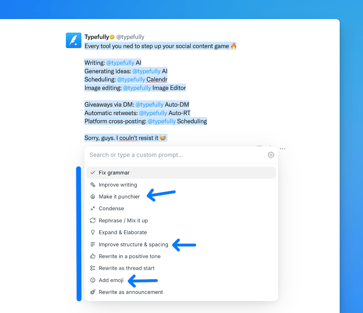 AI content writing assistant