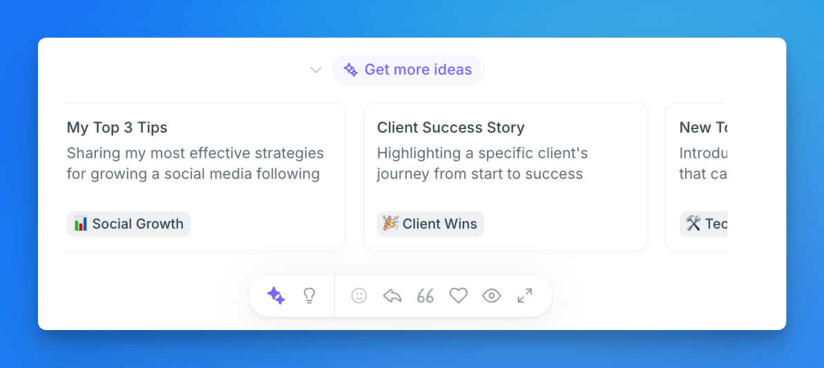 Social media content ideas