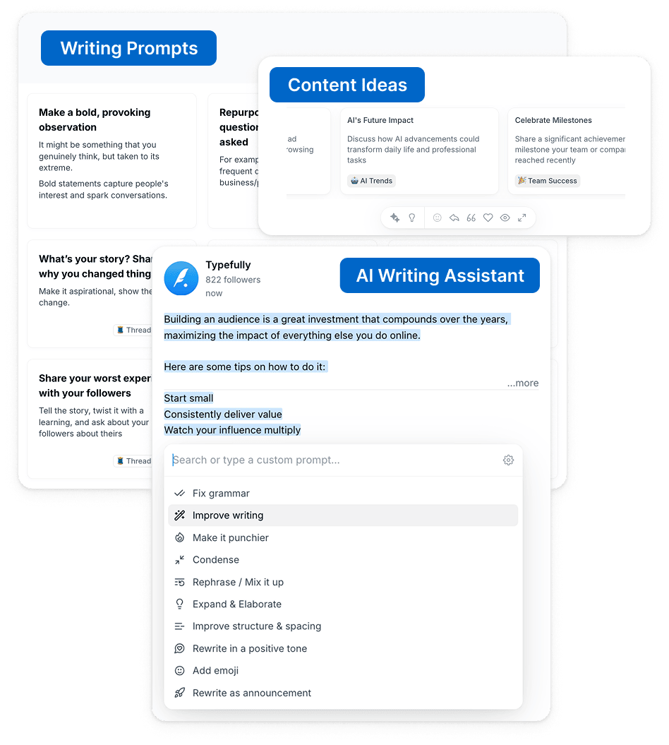 Content ideas and AI writing