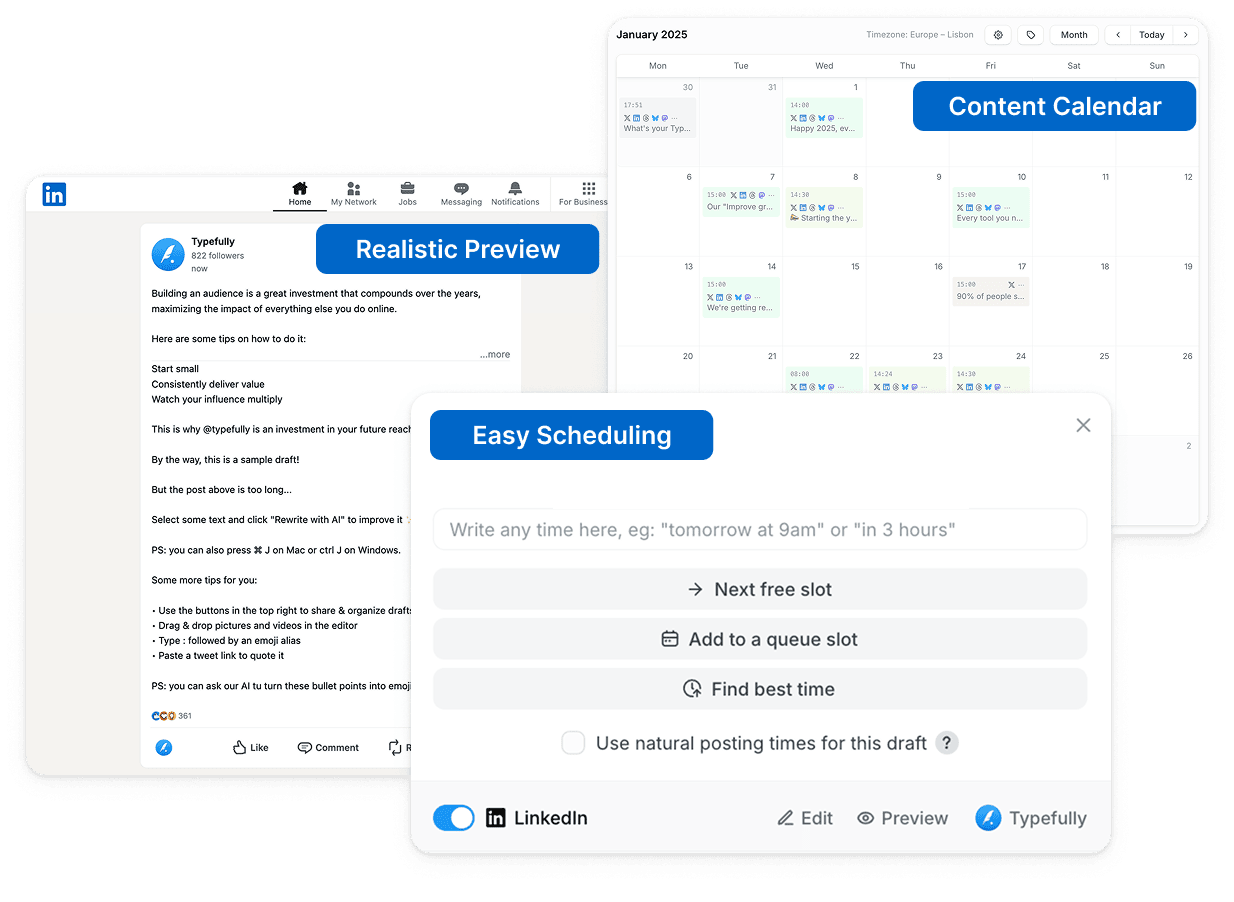 Scheduling LinkedIn posts