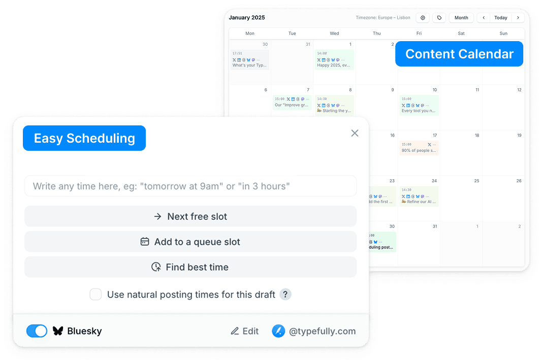 Scheduling Bluesky posts